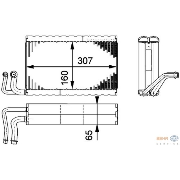 BEHR Evaporatör E60 - Kod BHR8FV351211771 - OEM 64116946043