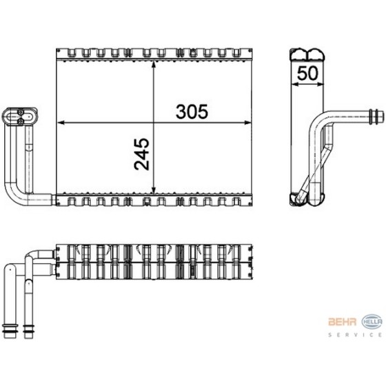 BEHR Evaporatör - Kod BHR8FV351330661 - OEM 64119237501 ürün görseli