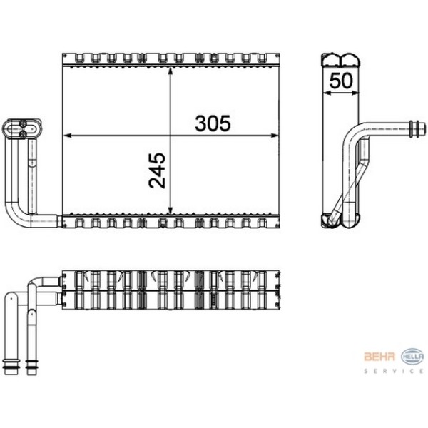 BEHR Evaporatör - Kod BHR8FV351330661 - OEM 64119237501