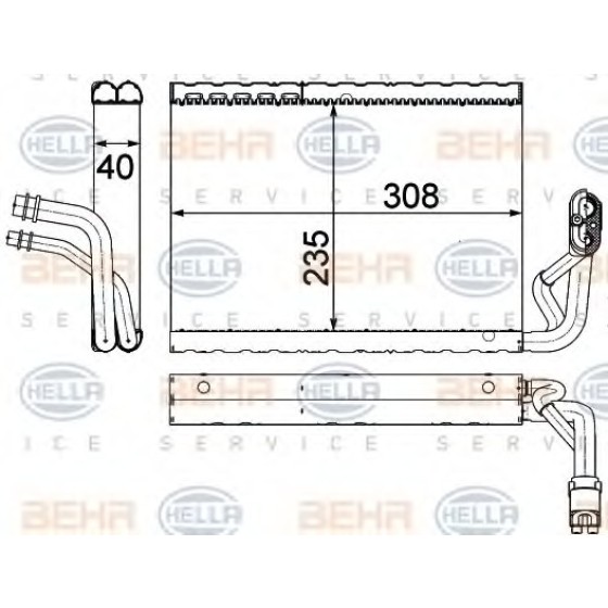 BEHR Evaporatör - Kod BHR8FV351330691 - OEM A2048300058 ürün görseli