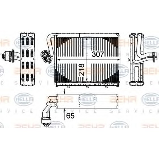 BEHR Evaporatör 221 - Kod BHR8FV351331181 - OEM A2218300158 ürün görseli