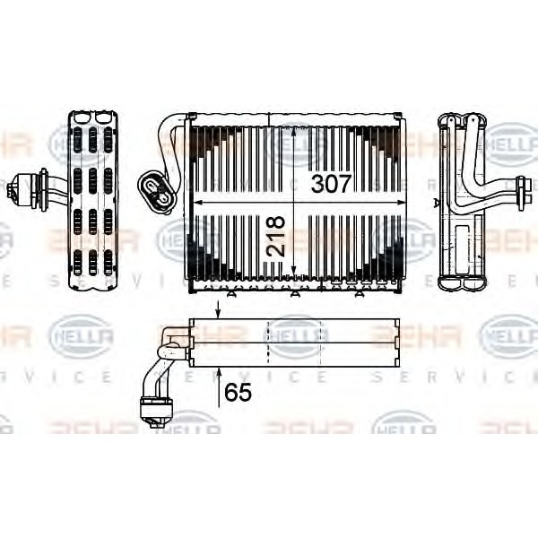 BEHR Evaporatör 221 - Kod BHR8FV351331181 - OEM A2218300158