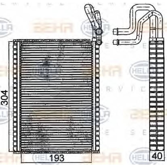 BEHR Evaporatör E70-71 - Kod BHR8FV351331291 - OEM 64116968201 ürün görseli
