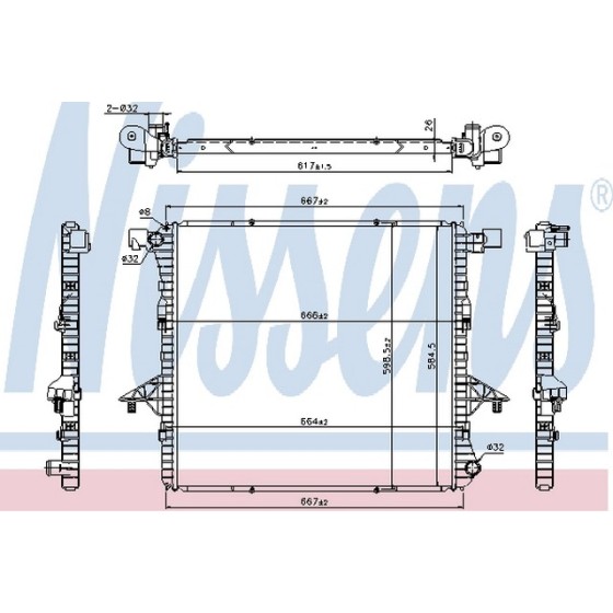 BEHR SU Radyatörü Cdca Volkswagen Amarok 2.0TDİ - Kod BHR8MK376701311 - OEM 2H0121253A ürün görseli