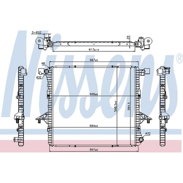 BEHR SU Radyatörü Cdca Volkswagen Amarok 2.0TDİ - Kod BHR8MK376701311 - OEM 2H0121253A