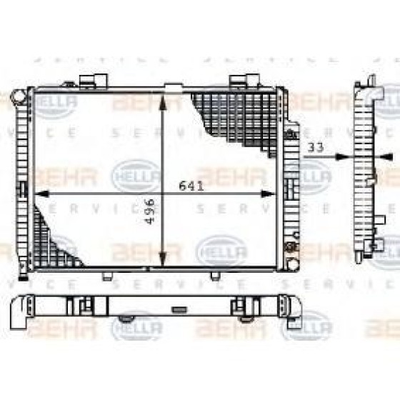 BEHR SU Radyatörü Klimali 210 111 - Kod BHR8MK376710234 - OEM A2105003003 ürün görseli