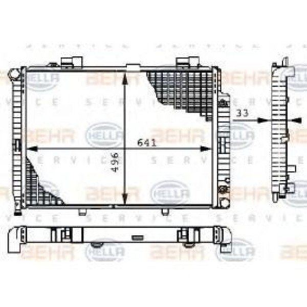 BEHR SU Radyatörü Klimali 210 111 - Kod BHR8MK376710234 - OEM A2105003003