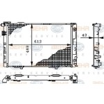 BEHR SU Radyatörü Otomatik-klimali 202 611 - Kod BHR8MK376710361 - OEM A2025006403