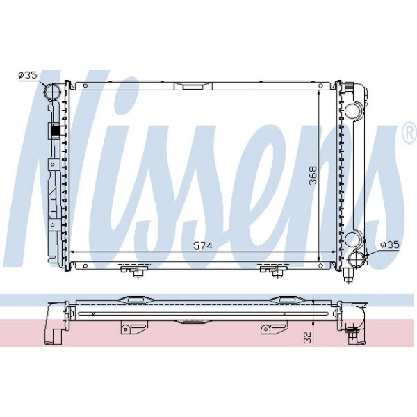 BEHR SU Radyatörü Man-klm 201 - Kod BHR8MK376710591 - OEM A2015001903