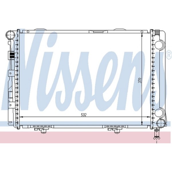 BEHR SU Radyatörü Man 124 601 - Kod BHR8MK376710654 - OEM A1245004903