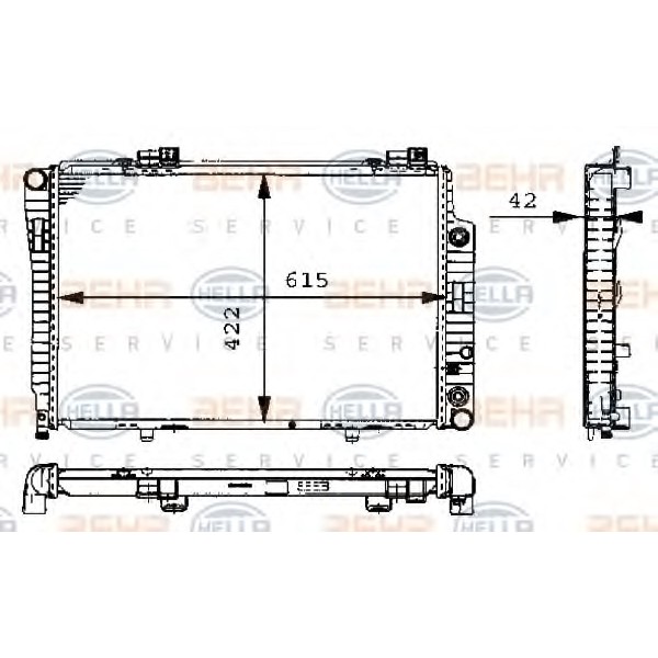 BEHR SU Radyatörü Klimali 202 604 - Kod BHR8MK376711191 - OEM A2025003203