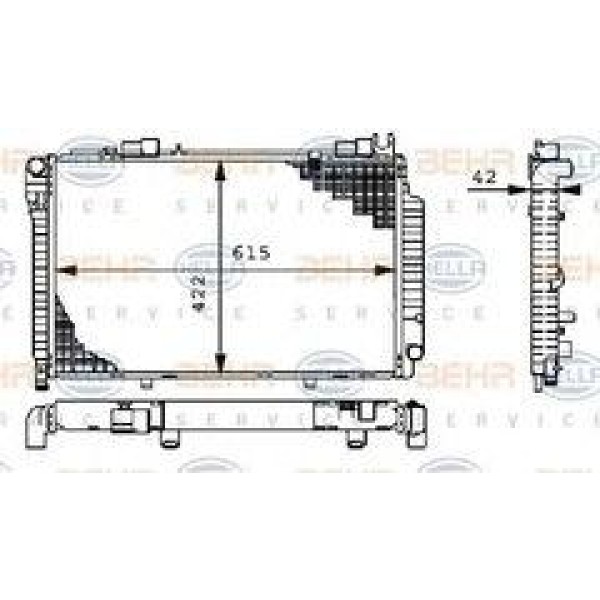 BEHR SU Radyatörü 202 605TD - Kod BHR8MK376711201 - OEM A2025005603