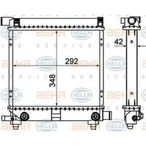BEHR SU Radyatörü Otomatik 124 102 - Kod BHR8MK376711311 - OEM A2015004603 ürün görseli
