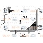 BEHR SU Radyatörü 124 103 - Kod BHR8MK376711364 - OEM A1245001503