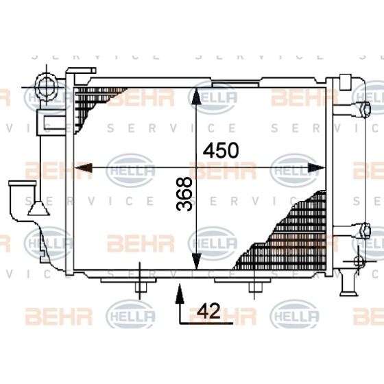 BEHR SU Radyatörü 124 103 - Kod BHR8MK376711364 - OEM A1245001503 ürün görseli