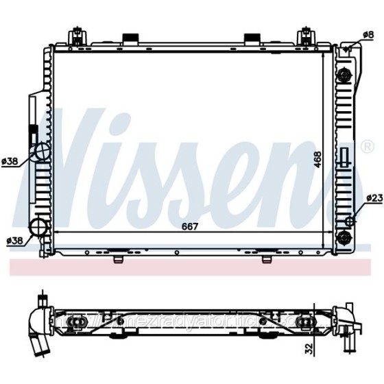 BEHR SU Radyatörü 140 104 - Kod BHR8MK376711524 - OEM A1405000403 ürün görseli