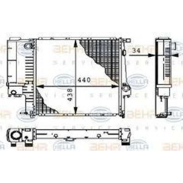 BEHR SU Radyatörü Otomatik Klimali E36 M40-50 - Kod BHR8MK376711571 - OEM 17111723528