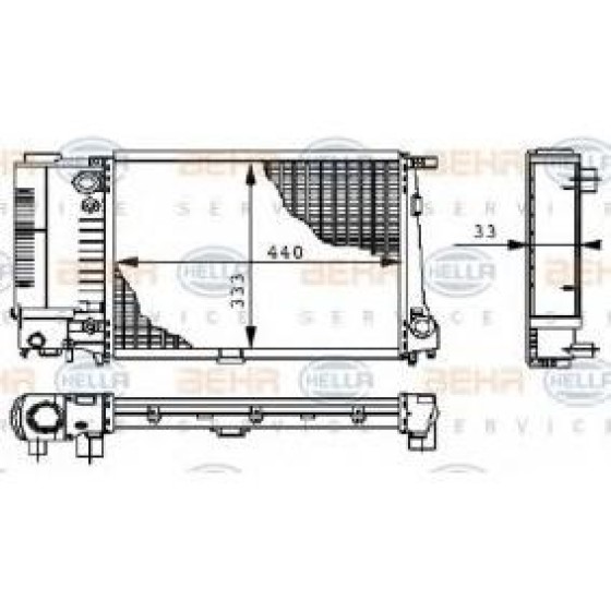 BEHR SU Radyatörü Man Klimasiz E34-36 - Kod BHR8MK376711591 - OEM 17111723537 ürün görseli