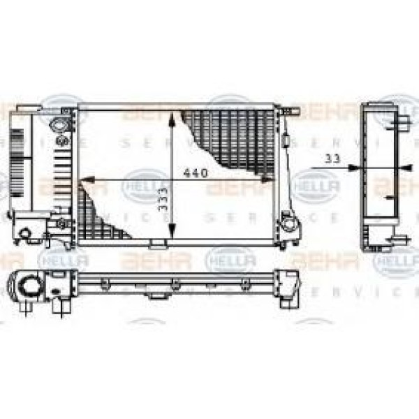 BEHR SU Radyatörü Man Klimasiz E34-36 - Kod BHR8MK376711591 - OEM 17111723537