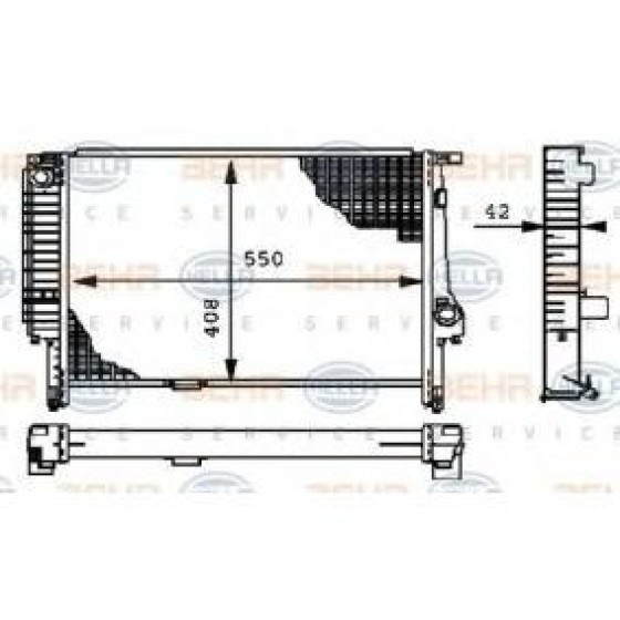 BEHR SU Radyatörü Otomatik-klimali E36 M51 - Kod BHR8MK376712191 - OEM 17112244753 ürün görseli