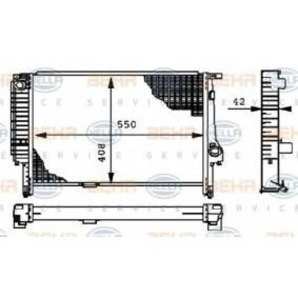 BEHR SU Radyatörü Otomatik-klimali E36 M51 - Kod BHR8MK376712191 - OEM 17112244753
