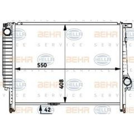BEHR SU Radyatörü Otomatik-klimali E36 M51 - Kod BHR8MK376712194 - OEM 17112244753 ürün görseli