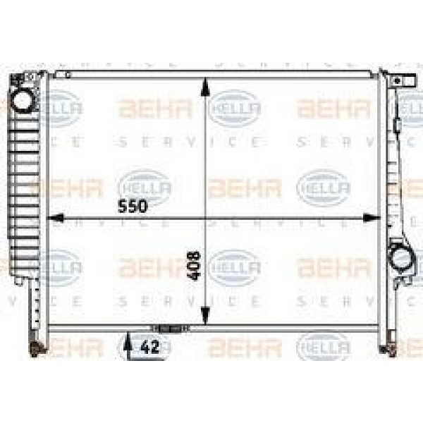 BEHR SU Radyatörü Otomatik-klimali E36 M51 - Kod BHR8MK376712194 - OEM 17112244753