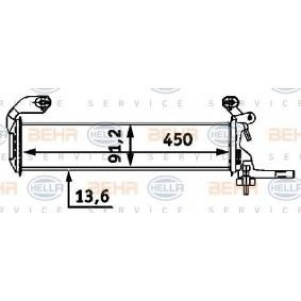 BEHR SU Radyatörü Ilave Soğutucu 202 611 - Kod BHR8MK376712661 - OEM A2025007903