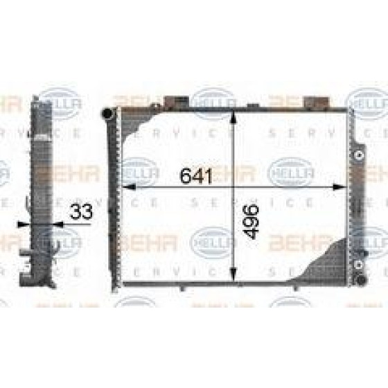 BEHR SU Radyatörü 210 611 - Kod BHR8MK376712754 - OEM A2105006203 ürün görseli