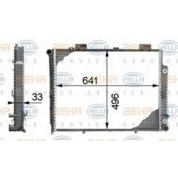 BEHR SU Radyatörü 210 611 - Kod BHR8MK376712754 - OEM A2105006203
