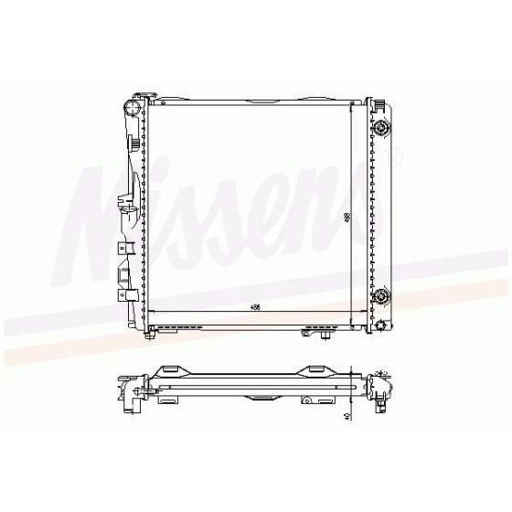 BEHR SU Radyatörü 126 103 - Kod BHR8MK376713294 - OEM A1265005103 ürün görseli