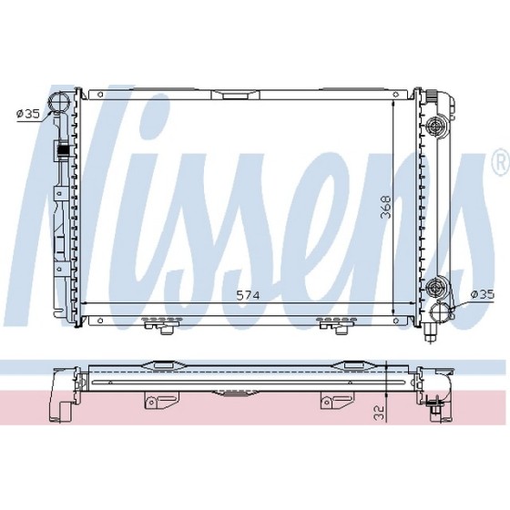 BEHR SU Radyatörü 201 601 - Kod BHR8MK376714014 - OEM A2015004103 ürün görseli