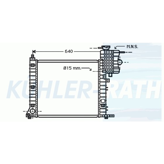 BEHR SU Radyatörü Man-klm 638 611 - Kod BHR8MK376714301 - OEM A6385012701 ürün görseli