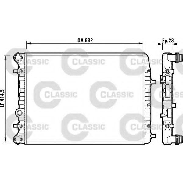 BEHR SU Radyatörü Mekanik Amf-bby-bbz-bky Volkswagen Polo 4-5 1.4 Audi Tdi-1.4 16V - Kod BHR8MK376717704 - OEM 6Q0121253R