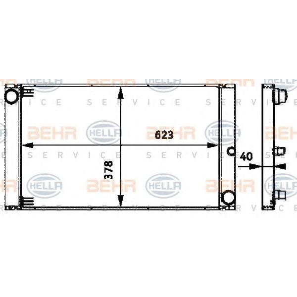 BEHR SU Radyatörü Otomatik Klimali E60 M57N - Kod BHR8MK376719121 - OEM 17117792832