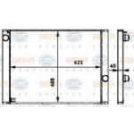BEHR SU Radyatörü Man Klimali 545i E60 N62 - Kod BHR8MK376719151 - OEM 17117532770