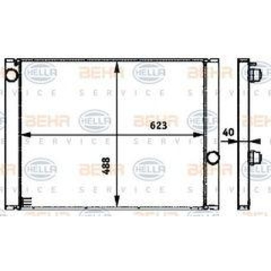 BEHR SU Radyatörü Man Klimali 545i E60 N62 - Kod BHR8MK376719151 - OEM 17117532770 ürün görseli