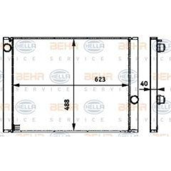 BEHR SU Radyatörü Man Klimali 545i E60 N62 - Kod BHR8MK376719151 - OEM 17117532770