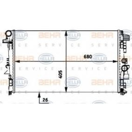 BEHR SU Radyatörü Mercedes-benz Sprinter 639 - Kod BHR8MK376719741 - OEM A6395011101 ürün görseli