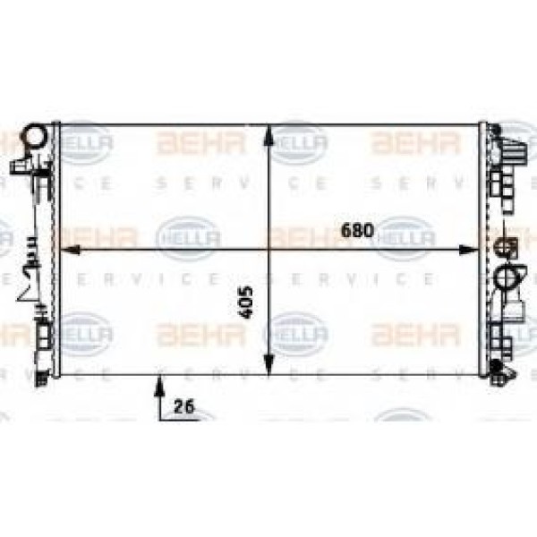 BEHR SU Radyatörü Mercedes-benz Sprinter 639 - Kod BHR8MK376719741 - OEM A6395011101
