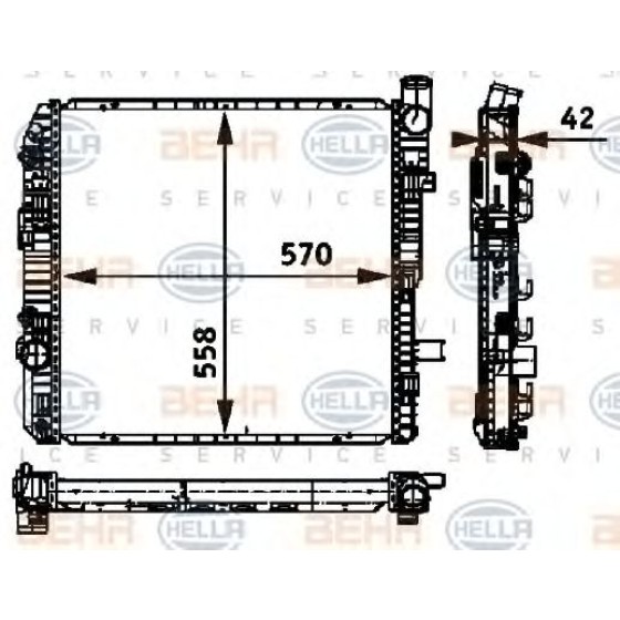 BEHR SU Radyatörü Vario - Kod BHR8MK376721111 - OEM A6685000102 ürün görseli