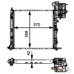 BEHR SU Radyatörü Otomatik-klimasiz 638 601 - Kod BHR8MK376721391 - OEM A6385012001
