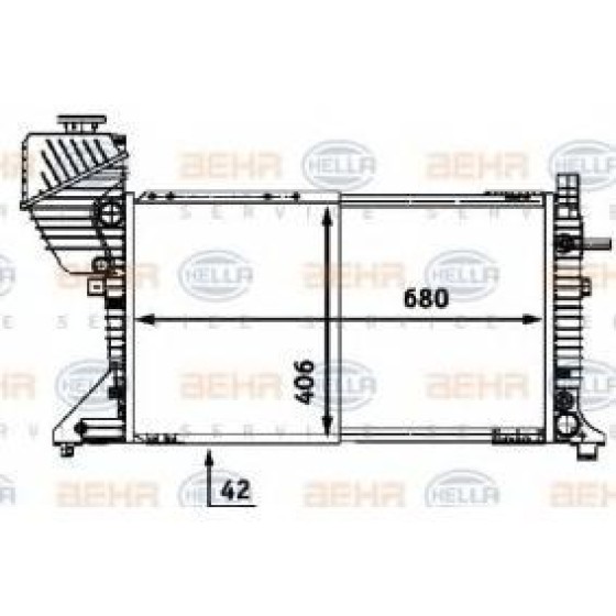 BEHR SU Radyatörü Mercedes-benz Sprinter - Kod BHR8MK376721631 - OEM A9015003600 ürün görseli