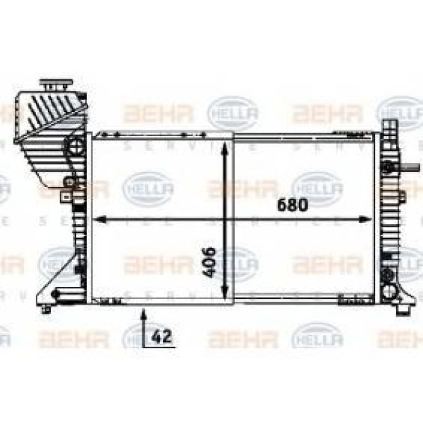 BEHR SU Radyatörü Mercedes-benz Sprinter - Kod BHR8MK376721631 - OEM A9015003600