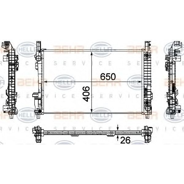 BEHR SU Radyatörü Otomatik - Kod BHR8MK376730561 - OEM A1695000403