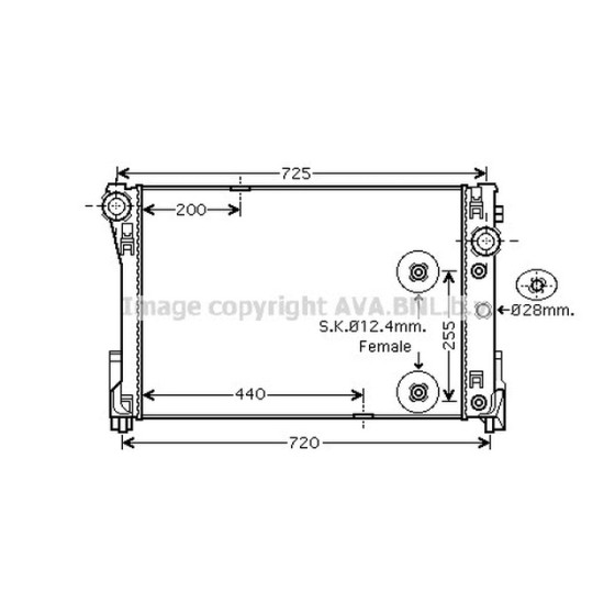 BEHR SU Radyatörü Otomatik 204 - Kod BHR8MK376749554 - OEM A2045002203 ürün görseli