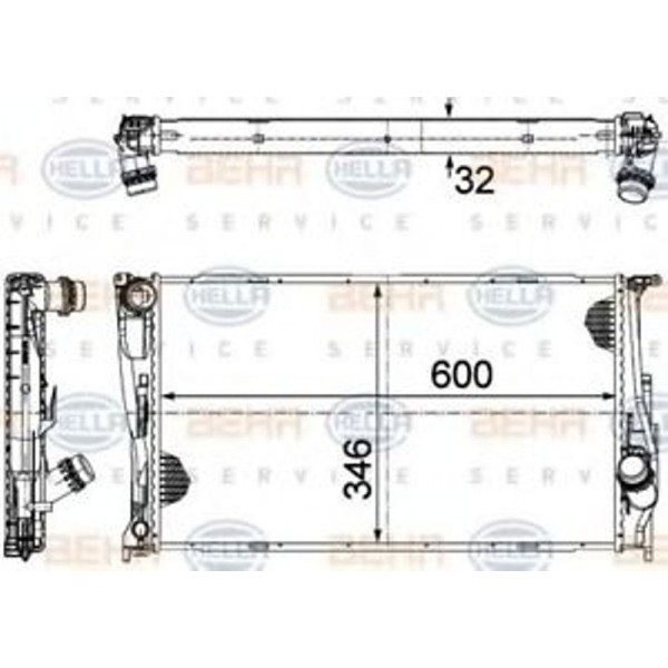 BEHR SU Radyatörü Otomatik M47n-n47 - Kod BHR8MK376754011 - OEM 17117788903