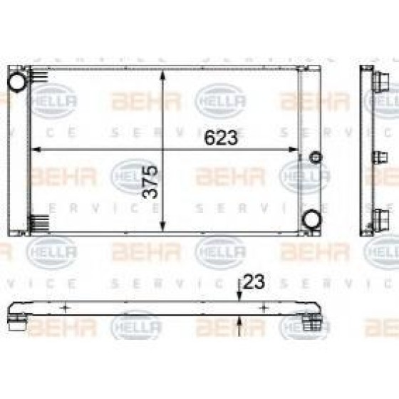 BEHR SU Radyatörü Otmatik M47n-57n - Kod BHR8MK376754101 - OEM 17117795878 ürün görseli