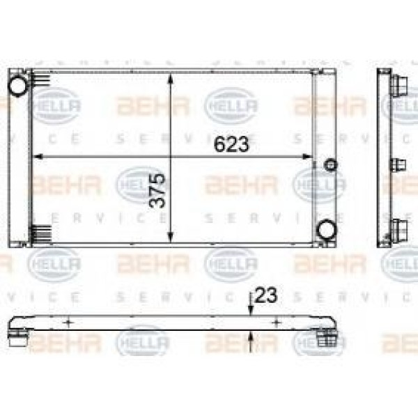 BEHR SU Radyatörü Otmatik M47n-57n - Kod BHR8MK376754101 - OEM 17117795878
