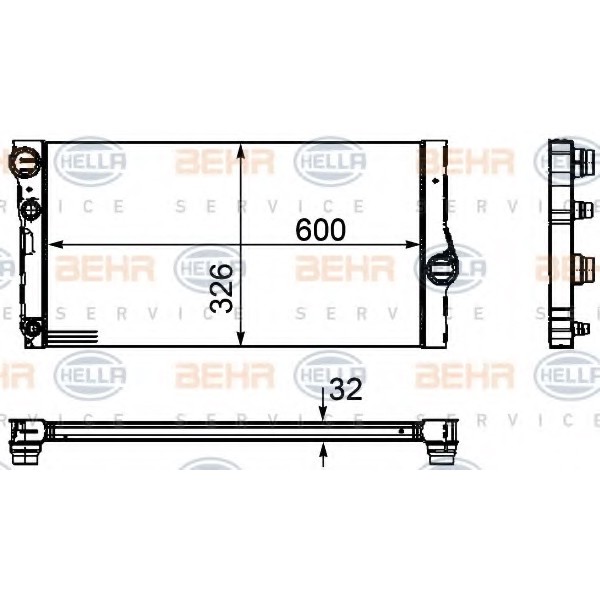 BEHR SU Radyatörü N47-57 - Kod BHR8MK376755371 - OEM 17118509175